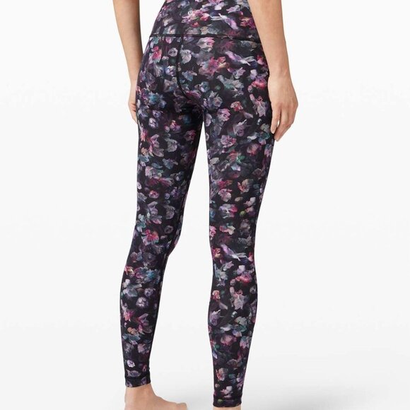 🌸 Lululemon WunderUnder High-Rise Tight 28" Luxtreme - Floral Multi Sz 8 🌸 - Picture 1 of 11
